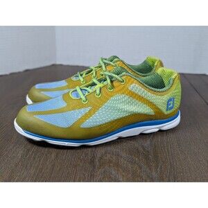 FootJoy FJ EmPower Golf Shoes Women's 9.5 98001 Green Blue Knit Spikeless Logo